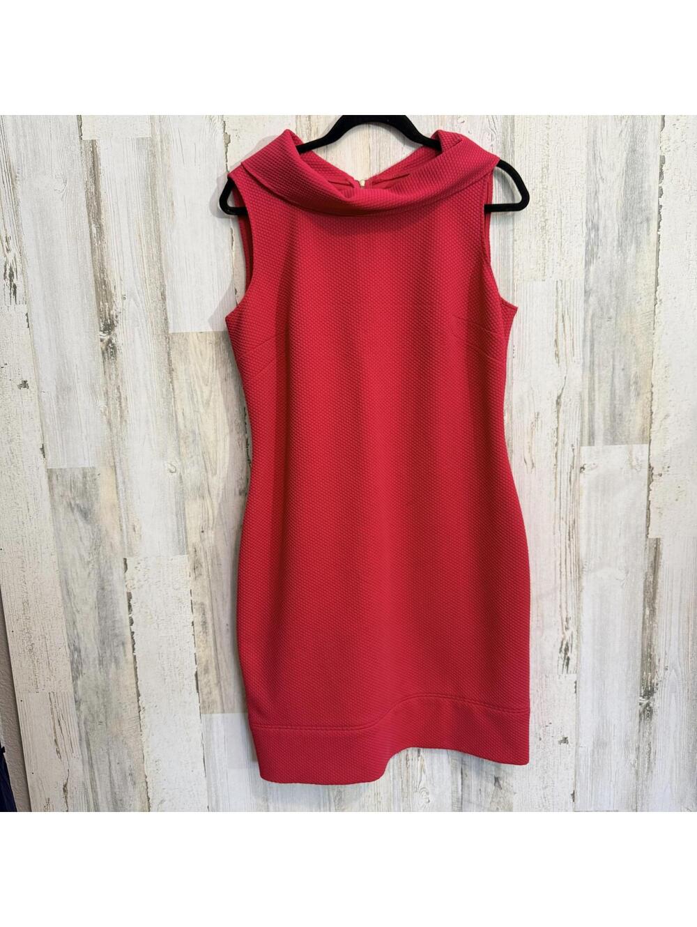 American Living Women's 12 Red Textured Shift Dress